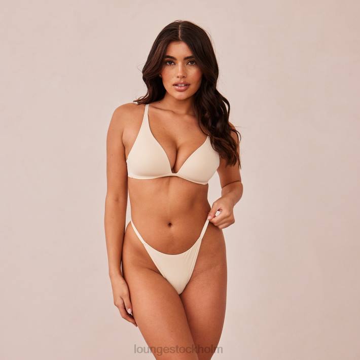 Lounge kvinnor latte underkläder FP6J228 lätt t-shirt med t-shirt utan tråd och stringtrosa/kalsonger