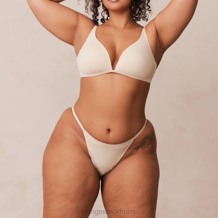 Lounge kvinnor latte underkläder FP6J228 lätt t-shirt med t-shirt utan tråd och stringtrosa/kalsonger