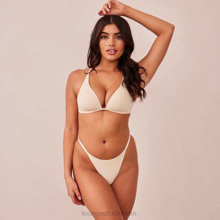 Lounge kvinnor latte underkläder FP6J228 lätt t-shirt med t-shirt utan tråd och stringtrosa/kalsonger