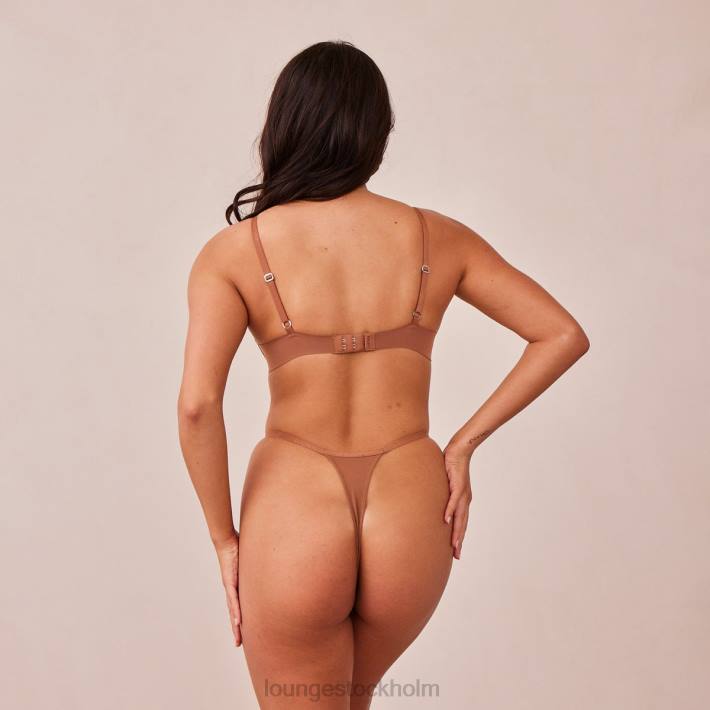 Lounge kvinnor mocka underkläder FP6J230 lätt t-shirt med t-shirt utan tråd och stringtrosa/kalsonger