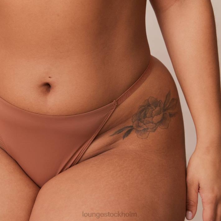 Lounge kvinnor mocka underkläder FP6J230 lätt t-shirt med t-shirt utan tråd och stringtrosa/kalsonger