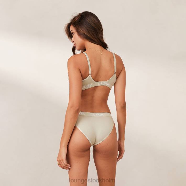 Lounge kvinnor oliv underkläder FP6J173 bambu triangel bh & stringtrosa/kalsonger set