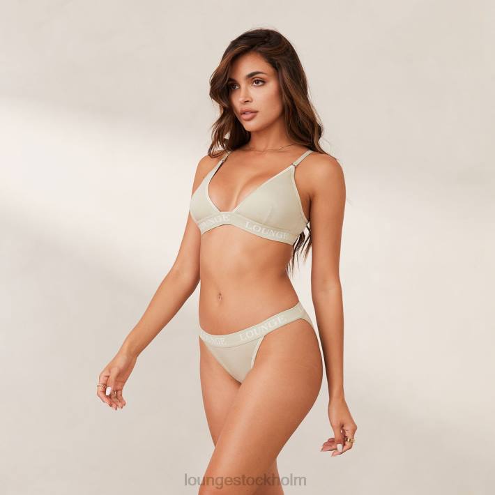 Lounge kvinnor oliv underkläder FP6J173 bambu triangel bh & stringtrosa/kalsonger set