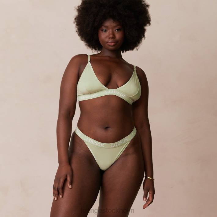 Lounge kvinnor oliv underkläder FP6J173 bambu triangel bh & stringtrosa/kalsonger set