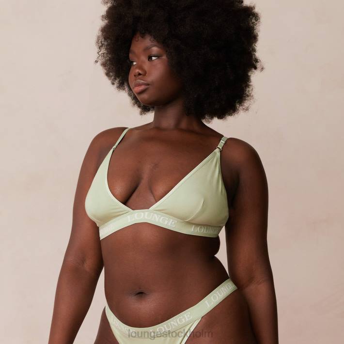Lounge kvinnor oliv underkläder FP6J173 bambu triangel bh & stringtrosa/kalsonger set