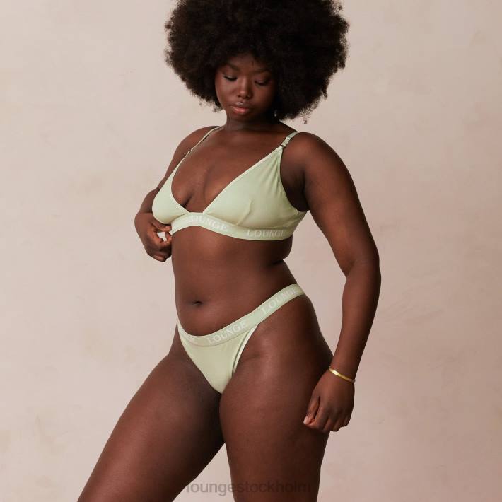 Lounge kvinnor oliv underkläder FP6J173 bambu triangel bh & stringtrosa/kalsonger set