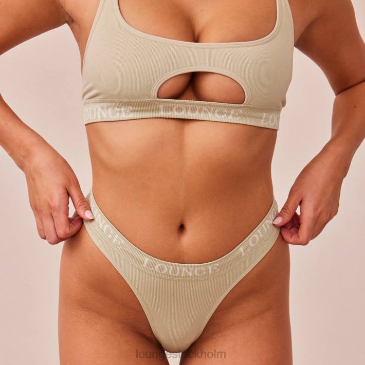 Lounge kvinnor oliv underkläder FP6J209 sömlös BH & stringtrosa/kalsonger set