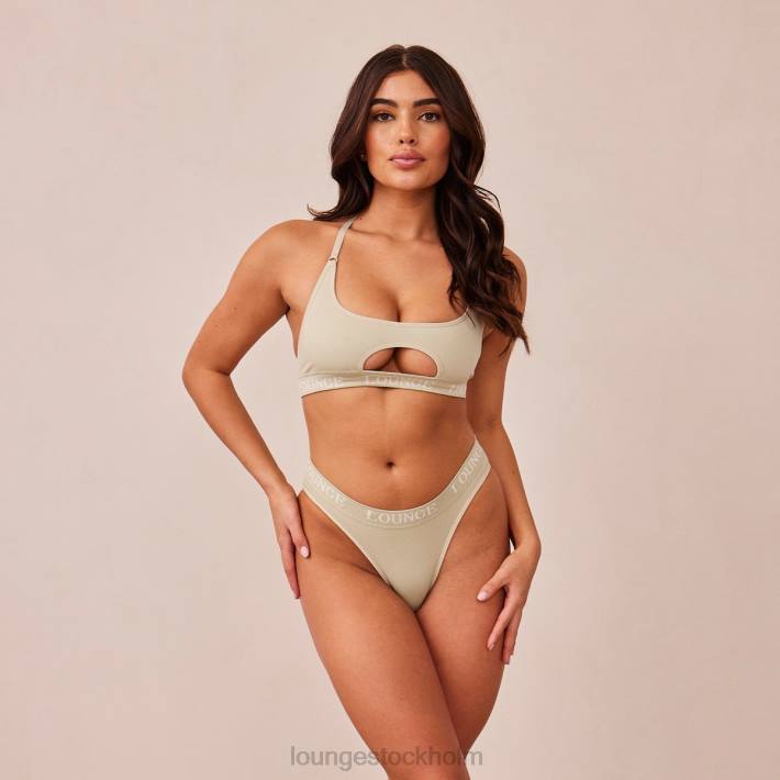 Lounge kvinnor oliv underkläder FP6J209 sömlös BH & stringtrosa/kalsonger set
