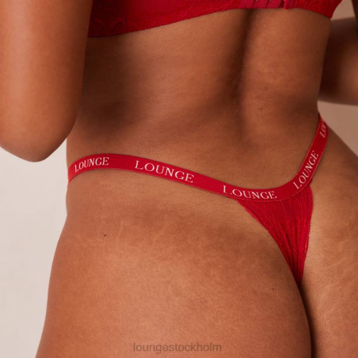 Lounge kvinnor rödbrun underkläder FP6J198 spets magisk bh & string set