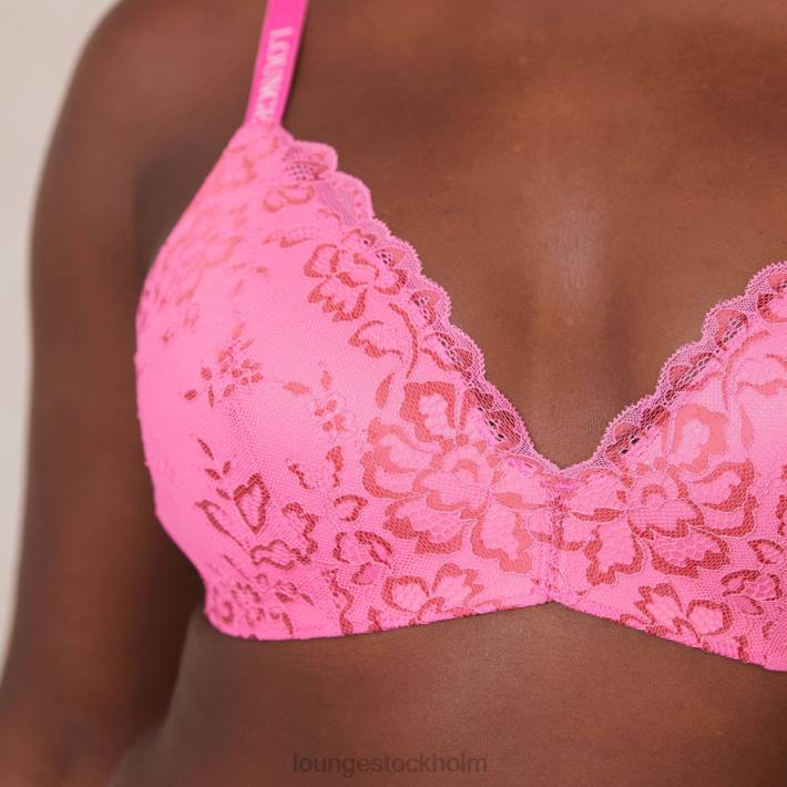 Lounge kvinnor skrikrosa underkläder FP6J215 spets magisk bh & string set