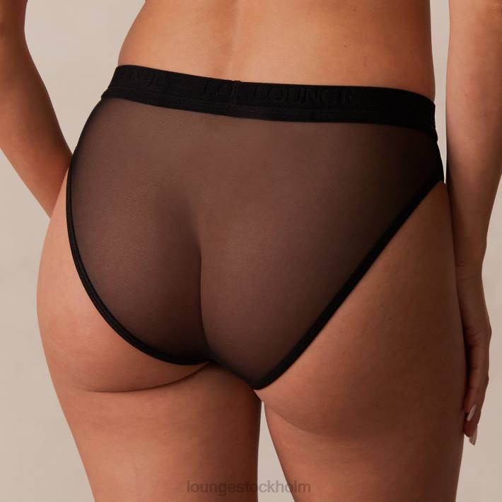 Lounge kvinnor svart underkläder FP6J183 mesh bh & stringtrosa/trosa set