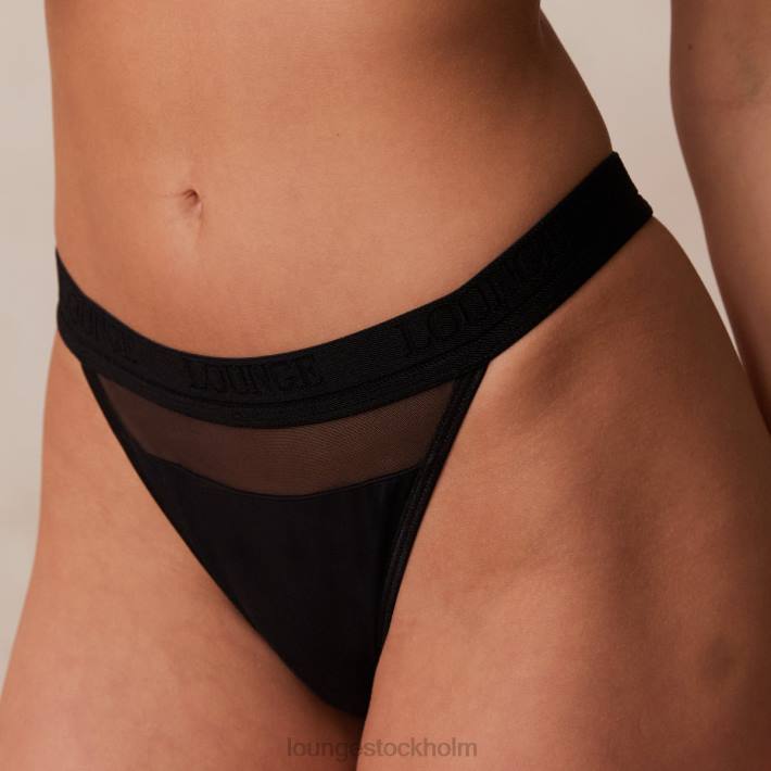 Lounge kvinnor svart underkläder FP6J183 mesh bh & stringtrosa/trosa set