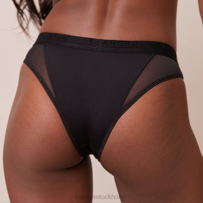 Lounge kvinnor svart underkläder FP6J205 contour mesh bh & stringtrosa/trosa set