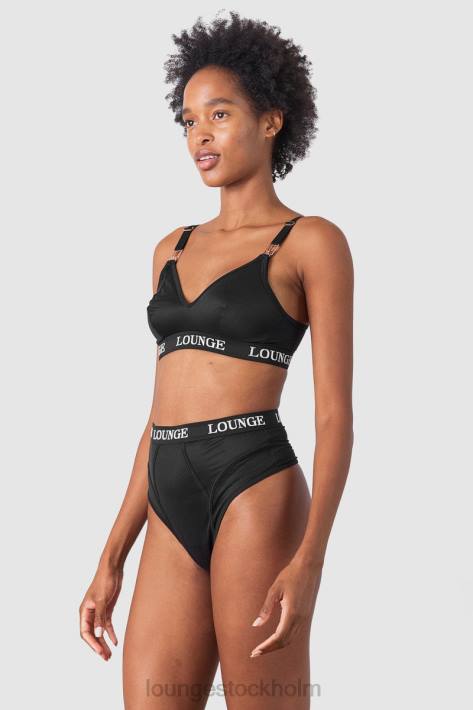 Lounge kvinnor svart underkläder FP6J225 nurture amningsbh & stringtrosa/trosor set