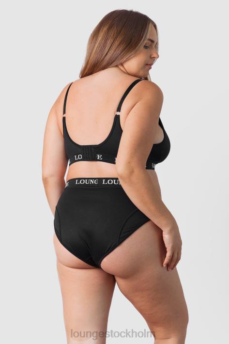 Lounge kvinnor svart underkläder FP6J225 nurture amningsbh & stringtrosa/trosor set