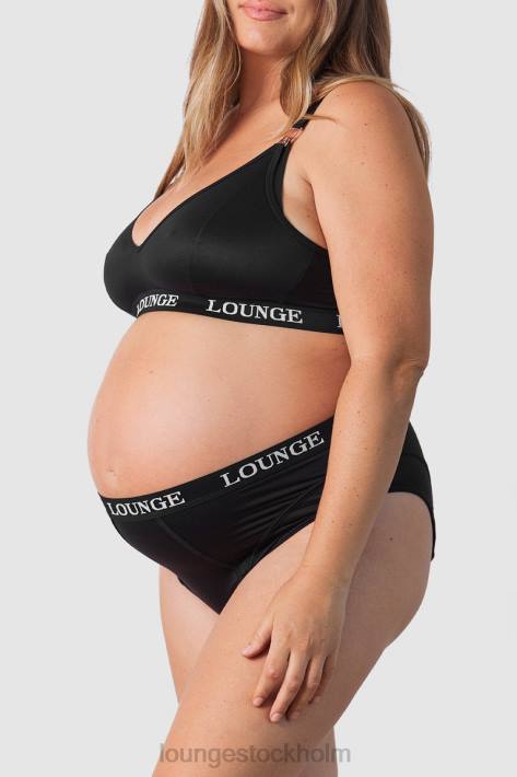 Lounge kvinnor svart underkläder FP6J225 nurture amningsbh & stringtrosa/trosor set