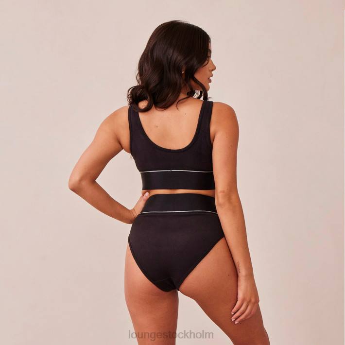 Lounge kvinnor svart underkläder FP6J232 bralette & trosor set
