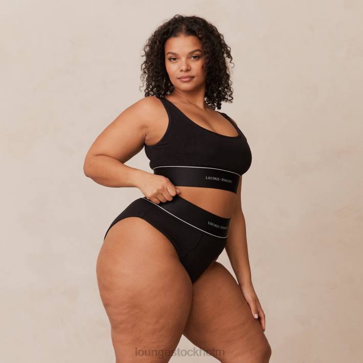 Lounge kvinnor svart underkläder FP6J232 bralette & trosor set