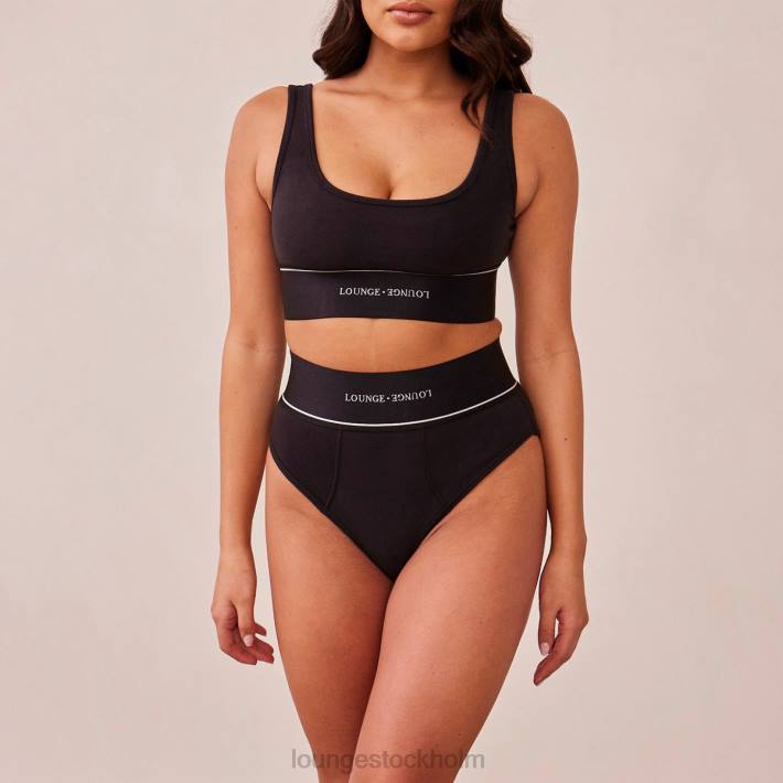 Lounge kvinnor svart underkläder FP6J232 bralette & trosor set