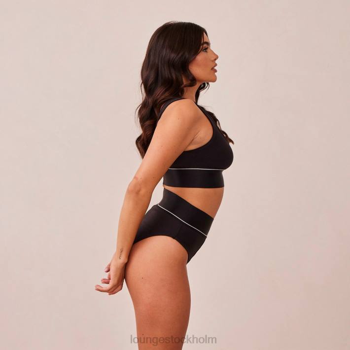 Lounge kvinnor svart underkläder FP6J232 bralette & trosor set