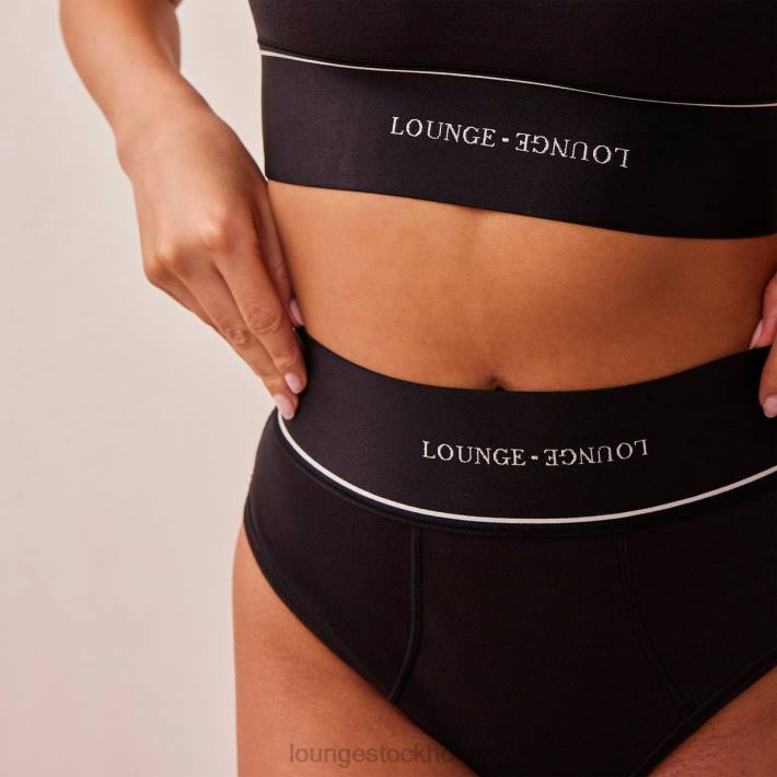 Lounge kvinnor svart underkläder FP6J232 bralette & trosor set