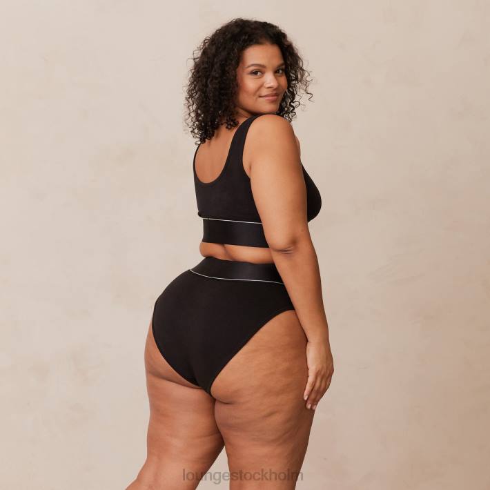 Lounge kvinnor svart underkläder FP6J232 bralette & trosor set