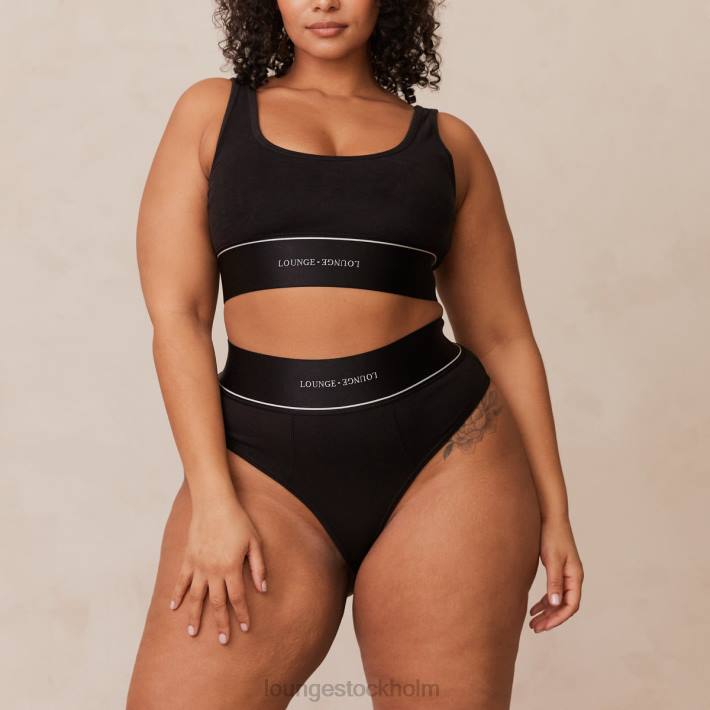 Lounge kvinnor svart underkläder FP6J232 bralette & trosor set