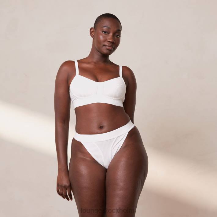 Lounge kvinnor vit underkläder FP6J176 bar bh & string set