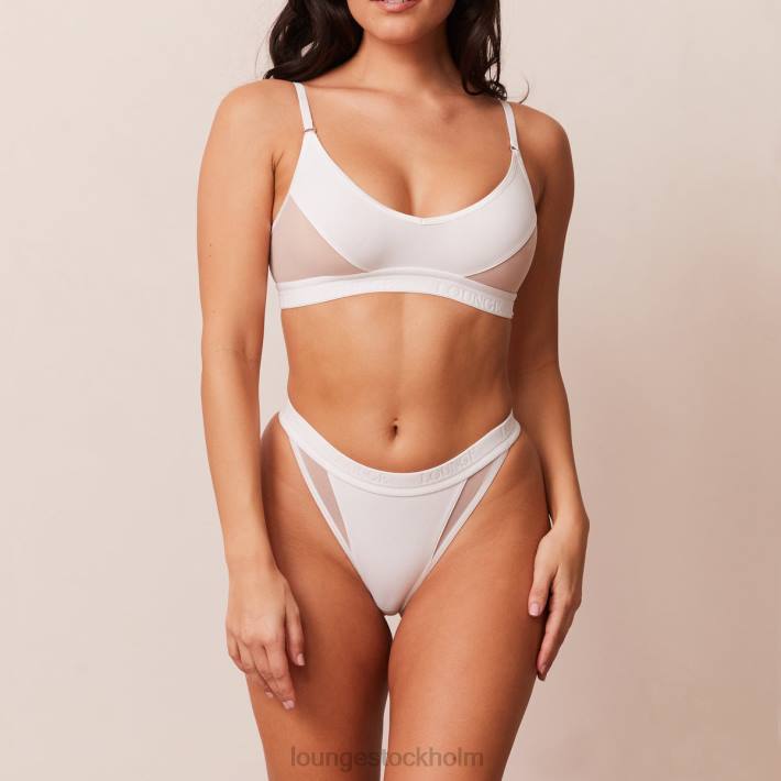 Lounge kvinnor vit underkläder FP6J216 contour mesh bh & stringtrosa/trosa set