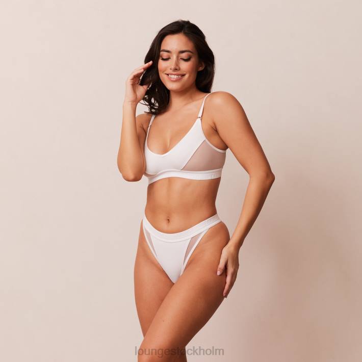 Lounge kvinnor vit underkläder FP6J216 contour mesh bh & stringtrosa/trosa set