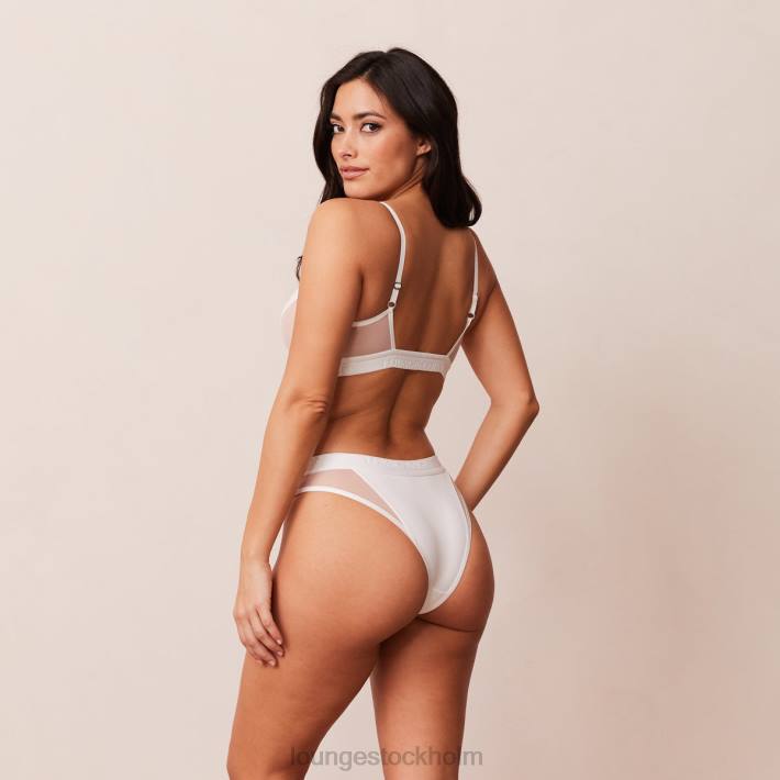 Lounge kvinnor vit underkläder FP6J216 contour mesh bh & stringtrosa/trosa set