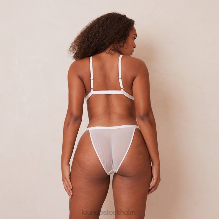 Lounge kvinnor vit underkläder FP6J223 ribbad blommig triangel-bh & stringtrosa/trosa