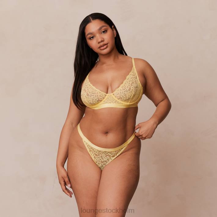 Lounge kvinnor citron underkläder FP6J72 balkong bh & string set