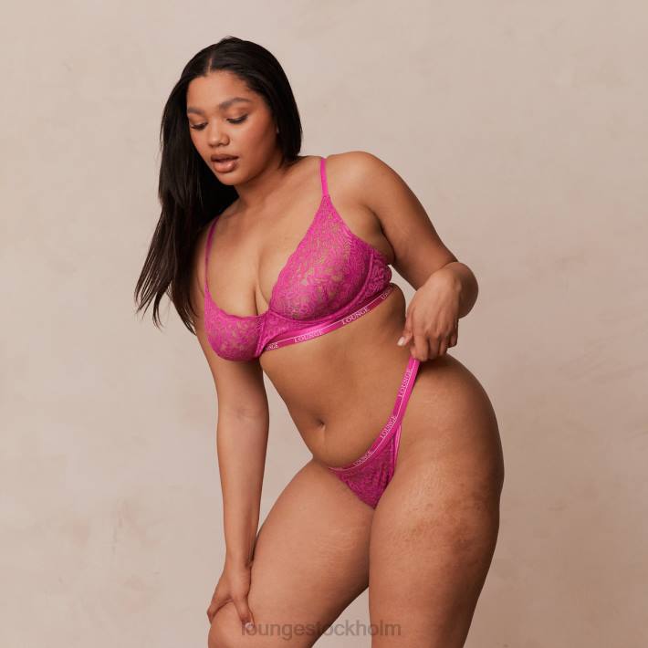 Lounge kvinnor hallon underkläder FP6J74 balkong bh & string set