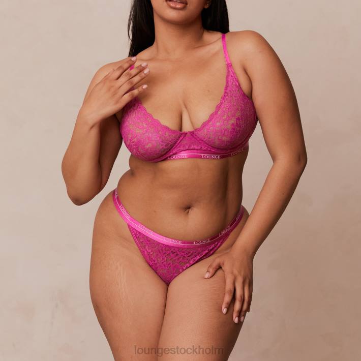 Lounge kvinnor hallon underkläder FP6J74 balkong bh & string set