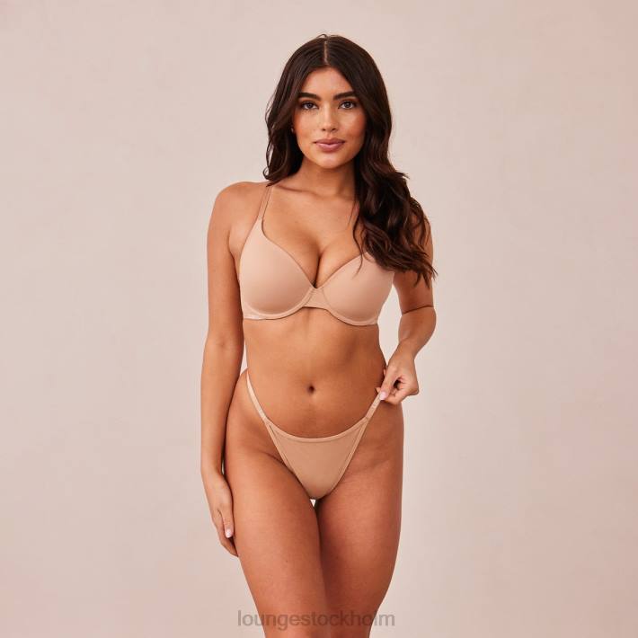 Lounge kvinnor honung underkläder FP6J112 smidig klassisk t-shirt BH & stringtrosa/kalsonger