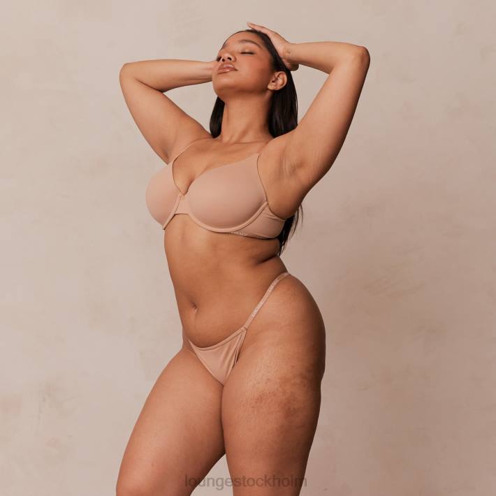 Lounge kvinnor honung underkläder FP6J112 smidig klassisk t-shirt BH & stringtrosa/kalsonger