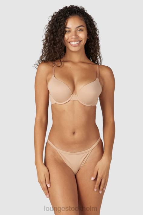 Lounge kvinnor honung underkläder FP6J79 skulpterad push-up t-shirt BH & stringtrosa/kalsonger