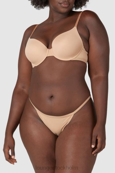 Lounge kvinnor honung underkläder FP6J79 skulpterad push-up t-shirt BH & stringtrosa/kalsonger