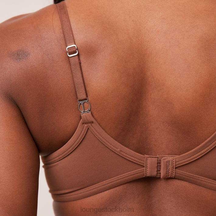 Lounge kvinnor kastanj underkläder FP6J96 sculpt push-up t-shirt bh & g-string/kalsonger set