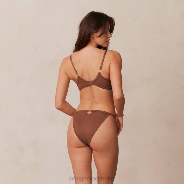 Lounge kvinnor kastanj underkläder FP6J96 sculpt push-up t-shirt bh & g-string/kalsonger set