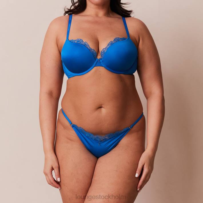 Lounge kvinnor koboltblå underkläder FP6J110 anti-gravitation push-up bh & stringtrosor/kalsonger set