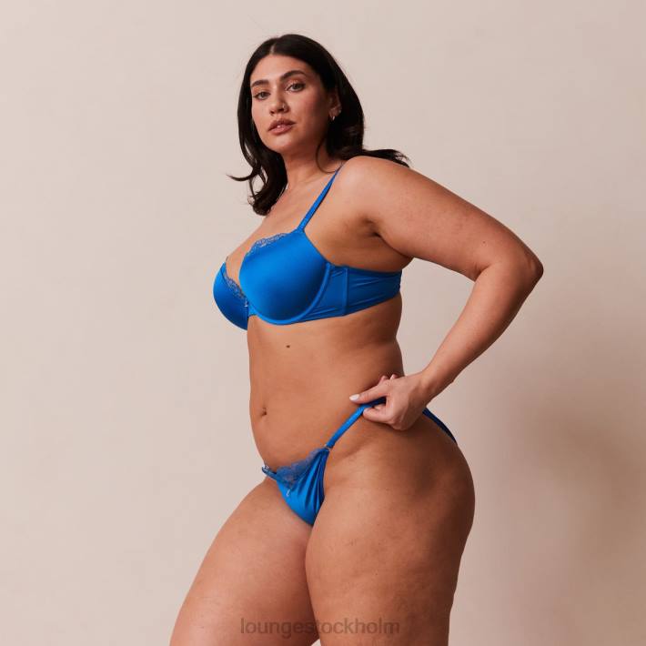 Lounge kvinnor koboltblå underkläder FP6J110 anti-gravitation push-up bh & stringtrosor/kalsonger set