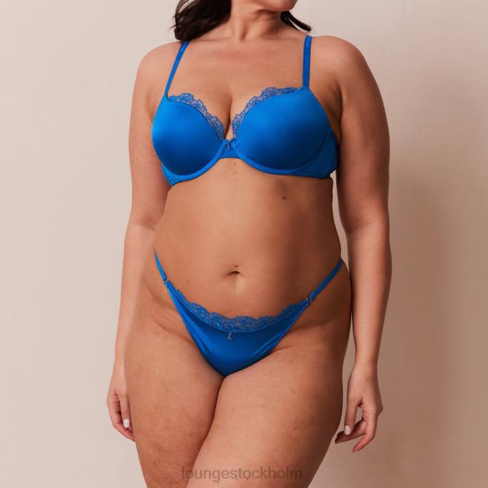 Lounge kvinnor koboltblå underkläder FP6J110 anti-gravitation push-up bh & stringtrosor/kalsonger set