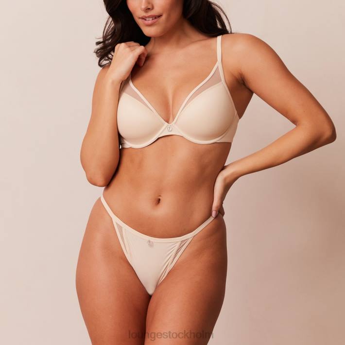 Lounge kvinnor latte underkläder FP6J114 klassisk t-shirt-bh & stringtrosa/trosa set