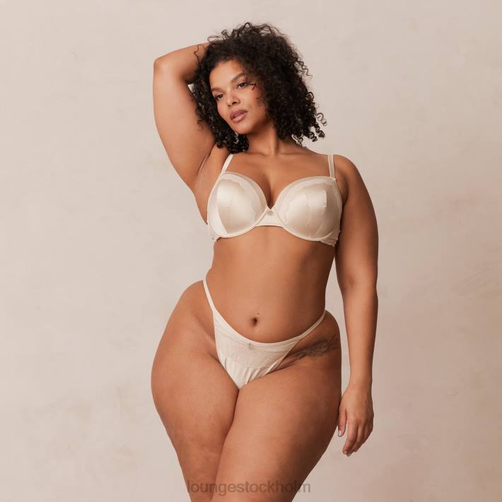 Lounge kvinnor latte underkläder FP6J143 BH & stringtrosa/kalsonger i mjuk satin t-shirt