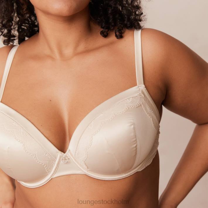 Lounge kvinnor latte underkläder FP6J143 BH & stringtrosa/kalsonger i mjuk satin t-shirt