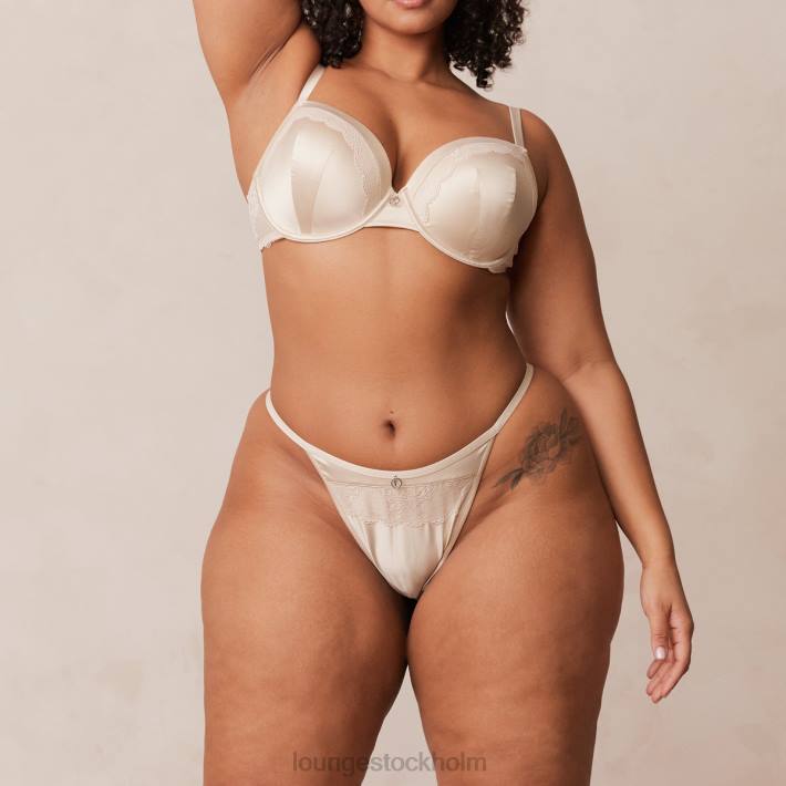 Lounge kvinnor latte underkläder FP6J143 BH & stringtrosa/kalsonger i mjuk satin t-shirt