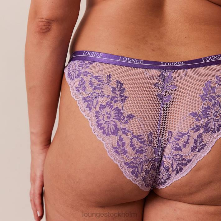 Lounge kvinnor lila underkläder FP6J18 lyxig balkong-bh och stringtrosa/trosa