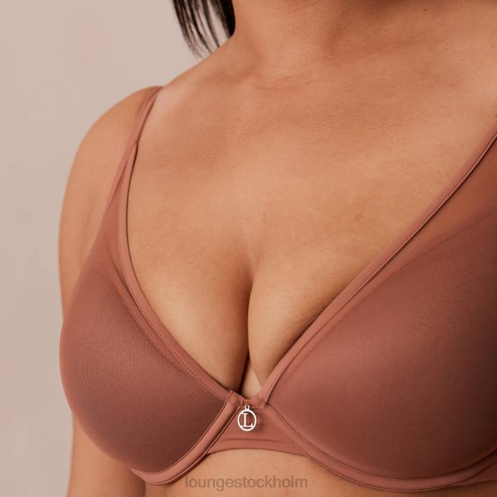 Lounge kvinnor mocka underkläder FP6J121 klassisk t-shirt-bh & stringtrosa/trosa set